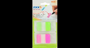 Stick'n Bladwijzers - Extra stevig - Sticky index tabs - 38x24mm - 20 tabs in houder