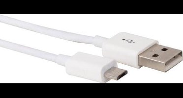 Kabel Usb 2.0 A (Mannelijk) Naar Micro-Usb 5-Polig (Mannelijk) - Wit - 2 M