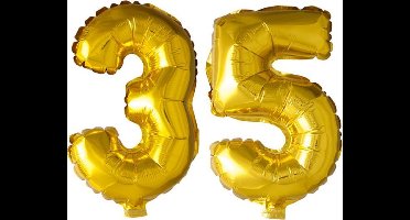 Folieballon nr. 35 Goud 41cm