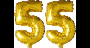Folieballon nr. 55 Goud 41cm