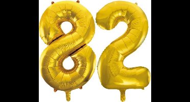 Folieballon nr. 82 Goud 86cm