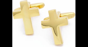 Manchetknopen - Kruis Religieus Goudkleurig