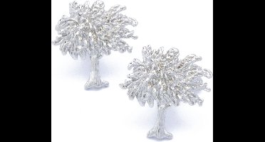 Manchetknopen - Olijfboom Zilverkleurig