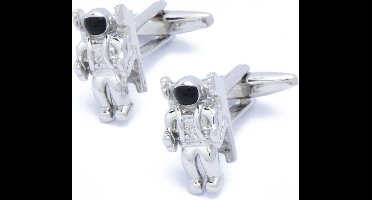 Manchetknopen - Astronaut Ruimtewandeling Zilverkleur