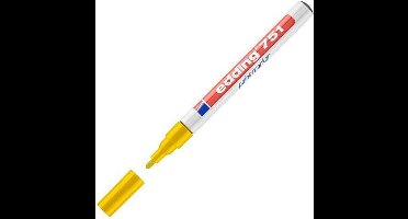 edding Lakmarker 751 1 - 2 mm, geel (pak 10 stuks)