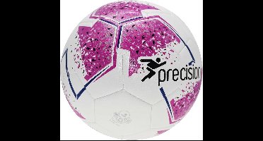 Precision trainingsvoetbal Fusion - Voetbal - 400-440 gram - Wit/paars - Maat 5 - IMS keurmerk - FIFA Quality