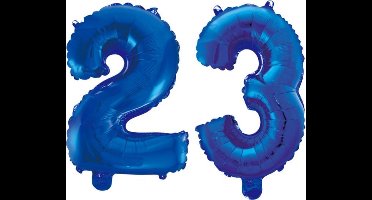 Folieballon 23 jaar blauw 86cm