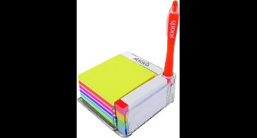 Stick'n Bureauhouder Memokubus - Sticky Notes - 76 x 76 mm - 400 Memoblaadjes - 380 Index Tabs