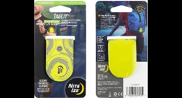 Nite Ize TagLit Oplaadbare Magnetische Led Markeer Lampje Fluo Geel - Ledlampje voor op je T-shirt