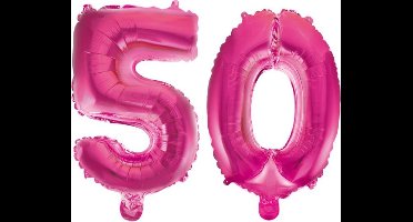 Folieballon 50 jaar roze 86cm