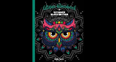 Ultimate black Glitterkleurboek - Night Forest