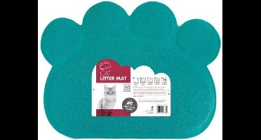 MPETS Paw Toiletry Runner Outlet - For Cat - 60x45cm - Blauw