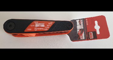 BAHCO BE-8976B HAAKSE STIFTSLEUTELS, GEBRUINEERD, VOOR TORX (8 STUKS)