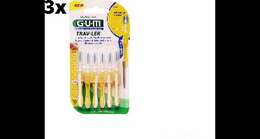 Gum Travler Ragers 1.3mm Geel - 3 x 6 stuks - Voordeelverpakking