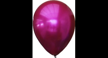 Ballon 11 inch Titanium chrome per 12 Fuchsia