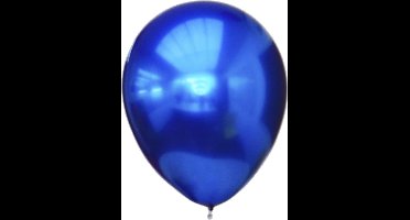Ballon 11 inch Titanium chrome per 12 blauw