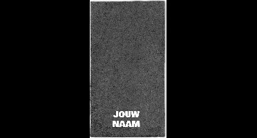 Strandlaken met naam antraciet 100x200cm