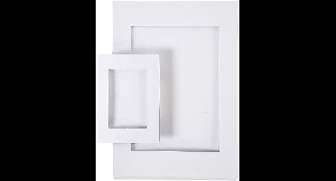 Creativ Company Passepartout Lijsten met achterkant A4 en A6, 230 gr Wit