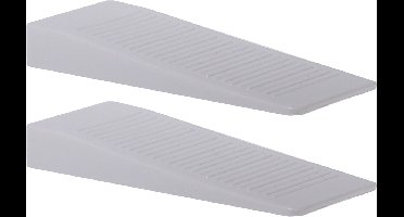 Deltafix Deurwig - 2x - wit - kunststof - 9,5 x 1,3 cm - deurstopper