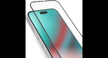 SBS Screenprotector geschikt voor Apple iPhone 15 Glazen | SBS Full Cover Screenprotector - Case Friendly - Zwart