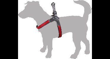 Flamingo Hilka Easy - Harnas Honden - Easy Harnas Hilka Rood Xxxl 66-78cm 30mm - 1st - 133428 - 1st