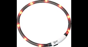 Flamingo Visio Led Halsband - Hondenhalsband - Zwart - 20-70 cm