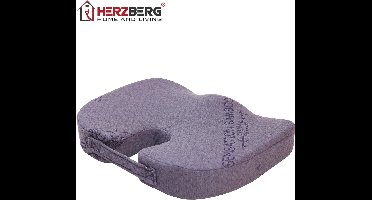 Herzberg Bamboe Zitkussen - Traagschuim - Helpt Rugklachten Te Voorkomen