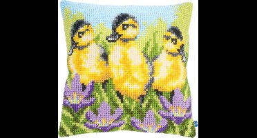 Vervaco - Kruissteekkussen kit - Eendjes - PN-0146938 - Borduren - Borduurpakket - Borduurpakket volwassenen - Borduurpakket kind