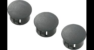 TRU COMPONENTS TC-HPR-16203 Blindstop Plaatdikte (max.) 1.6 mm Polyamide Zwart 100 stuk(s)