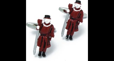 Manchetknopen - Beefeater Bewaker Tower of London Rood