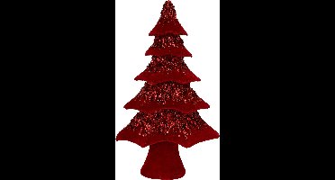 Cosy&Trendy Kerstboom Paillettes - 31x13x52cm - Rood