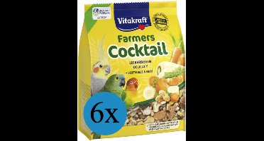 Vitakraft Farmers Cocktail - Voor Grote Parkieten En (Dwerg)Papegaaien - 6 x 250gr