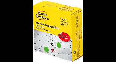 Avery marking dots, diameter 19 mm, rol met 250 stuks, groen