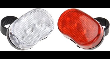 XQMax Fietsverlichting set - voorlicht en achterlicht - LED - op batterijen