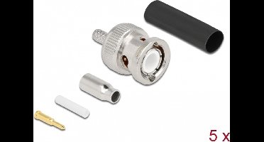 BNC-plug voor het krimpen van RG-174 / RG-316 met bijpassende krimpbuis