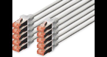 CAT6 sFTP kabel 3 meter Grijs - 10 stuks