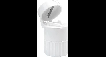 Pillenvergruizer/ -splijter Wit | 7 x 4 cm met 2 compartimenten - /opbergvakken