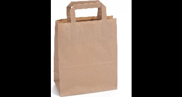 Papieren draagtassen bruin 450 x 170 x 480 mm 100 gram/m2