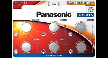 Panasonic Lithium knoopcellen CR2016 120 Stuks (20x6-blister)