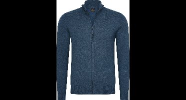 Mario Russo Full Zip Cardigan - Vest Heren - Coltrui Heren - Trui Heren - Jeans Blauw - XXL