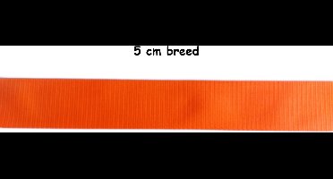 Tassenband - 3 meter - 50 mm breed - Neon oranje - Hobbyband - Nylonband - Banden - Polyesterband - PP band - Hobby - Naaien
