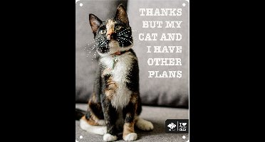 I Love Happy Cats - Anneleen Bru - I Love Happy Cats Bord 'other Plans' 20x25cm Meerkleurig - 174197