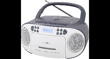 Reflexion Radio/CD-speler DAB+, DAB, VHF (FM) AUX, CD, Cassette, USB Wit, Grijs