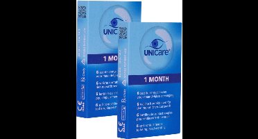 Unicare Zachte Maandlenzen - 12 stuks - Sterkte -1.00 - Hioxifilcon A - 57% water - Voor gevoelige ogen