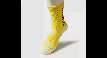 New Age Devi - Gripsokken: Voetbal, Tennis, Hardlopen, Handbal & Meer - Geel - Anti Blaren - Compressie - Prestatieverhogend - One Size