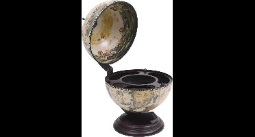 vidaXL - Globebar - tafelmodel - eucalyptushout - wit