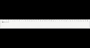 Aristo liniaal - lengte 40cm - mm/cm schaalverdeling - glashelder plexiglas - AR-1434