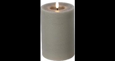 Countryfield stompkaars lyon grijs - 10x15cm - led kaars - countryfield kaarsen led - stompkaarsen - led kaarsen met flikkerende vlam - stompkaars led - led kaarsen