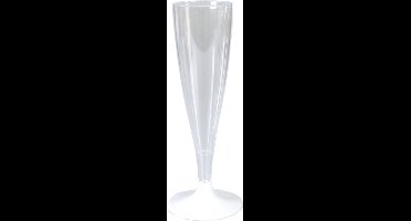 champagneglas onbreekbaar, reusable, pS, 138ml, transparant, op witte voet (12 stuks)