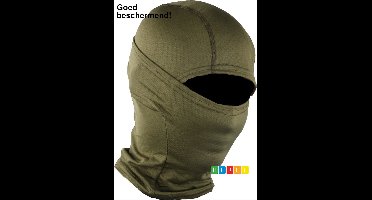*** Balaclava/Leger Groen/Facemask/Tactisch Masker/Isolerend & Sneldrogend/Sjaal/Bivakmuts/Helmmuts/Haarnet - van Heble® ***